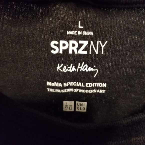 Keith Haring SPRZ NY Uniqlo Black "Radiant Baby" MoMA Special Edition T-Shirt - Picture 5 of 5